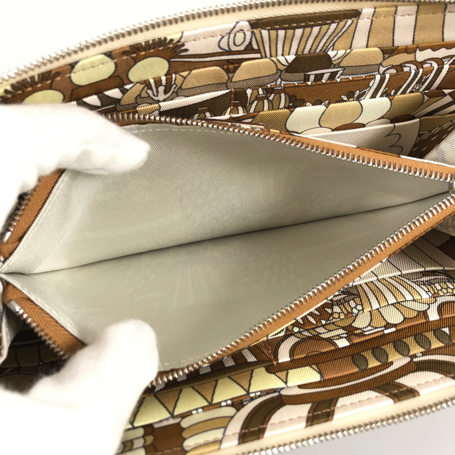 HERMES Azap Long Silkine Long wallet Round zipper
