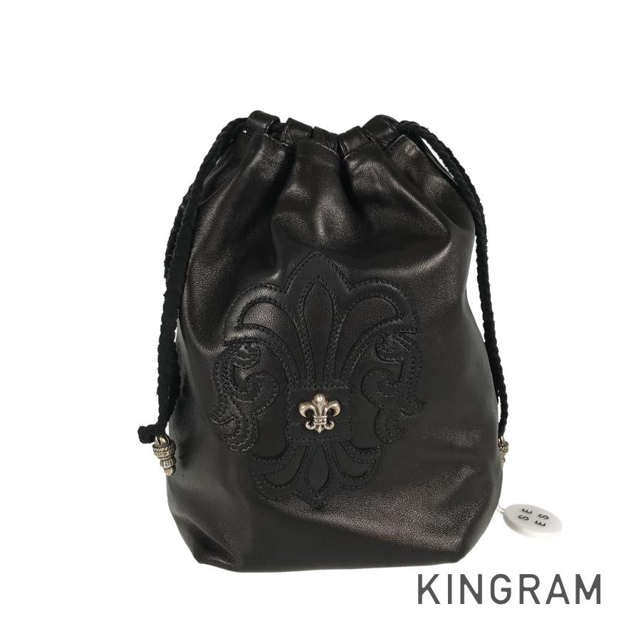 CHROME HEARTS Flared Drawstring BS Cross Patch Pouch