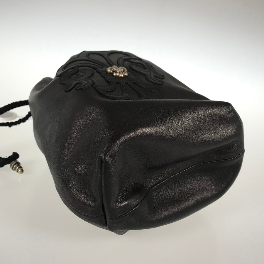 CHROME HEARTS Flared Drawstring BS Cross Patch Pouch