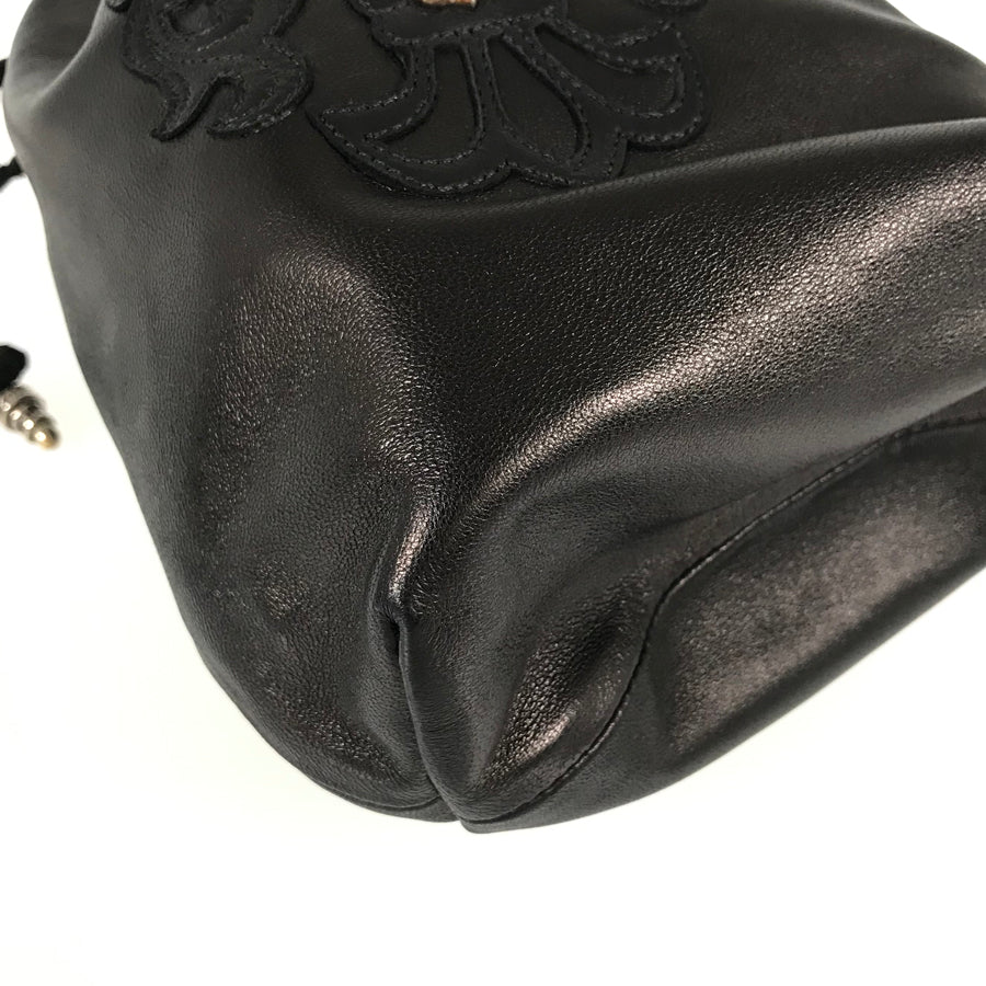 CHROME HEARTS Flared Drawstring BS Cross Patch Pouch
