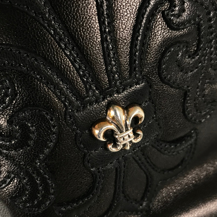CHROME HEARTS Flared Drawstring BS Cross Patch Pouch
