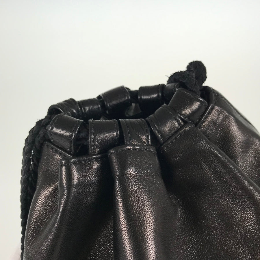 CHROME HEARTS Flared Drawstring BS Cross Patch Pouch