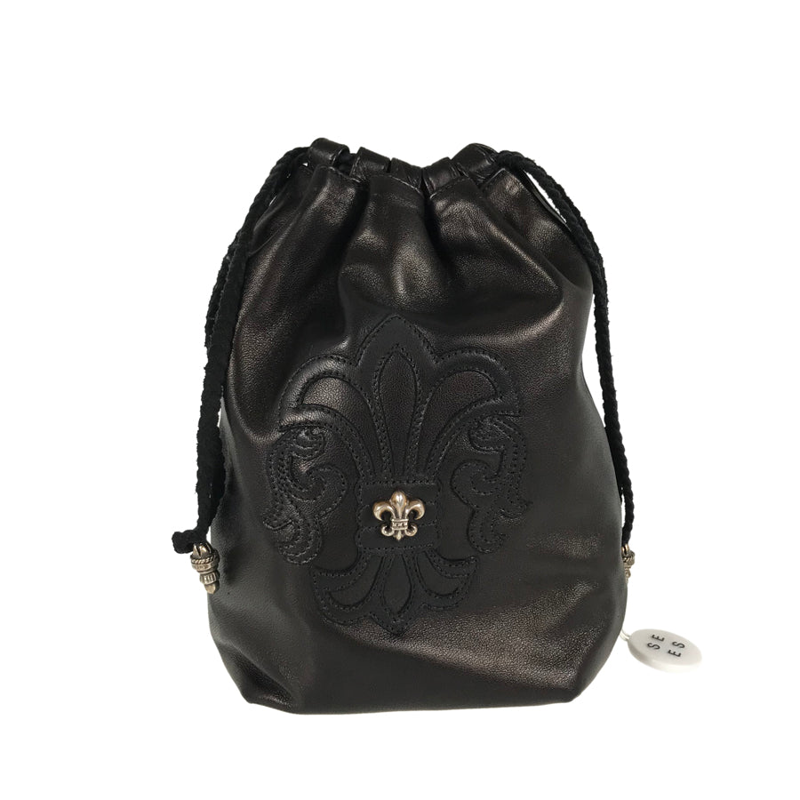 CHROME HEARTS Flared Drawstring BS Cross Patch Pouch