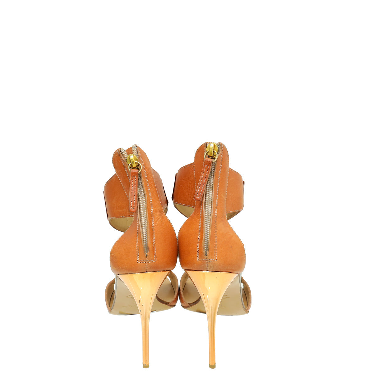 Giuseppe Zanotti Brown Zip Ankle T Strap Pumps 40