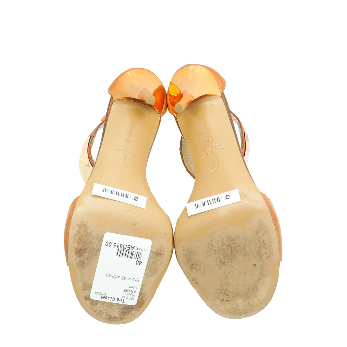 Giuseppe Zanotti Brown Zip Ankle T Strap Pumps 40