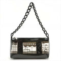 Chanel 2003 Acrylic Black and White Semi-sheer Construction Gourmette-chain Shoulder Bag