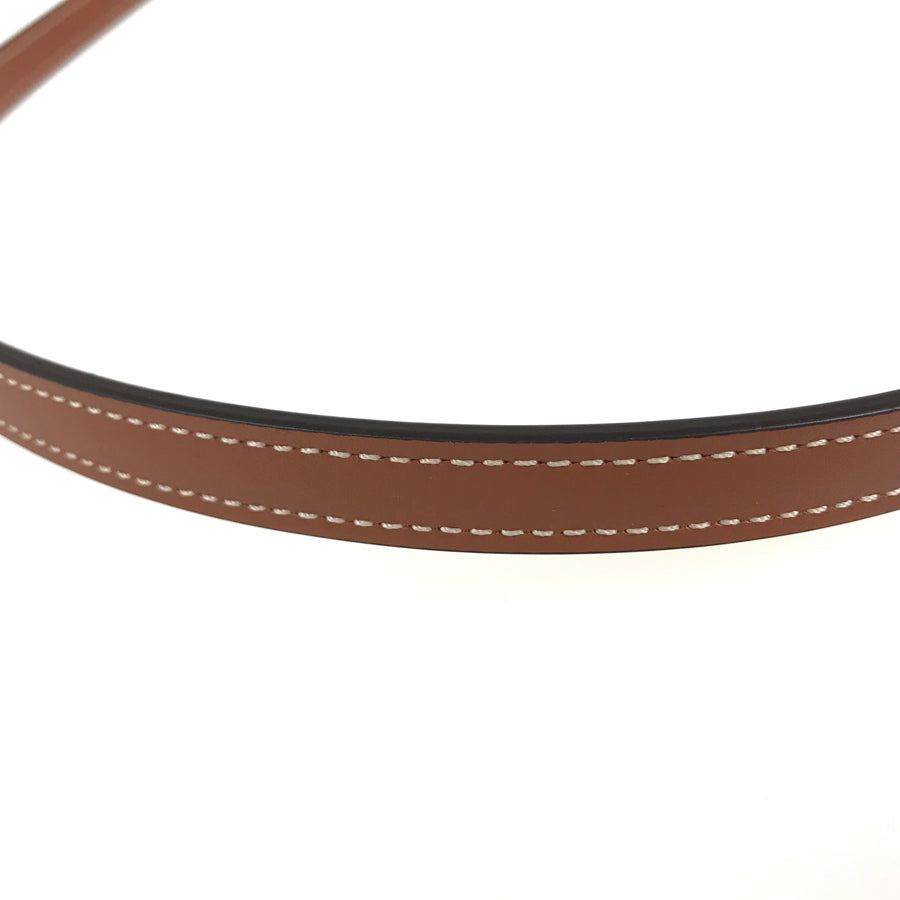 CELINE Small Hippopotamus Tice Stripe Textile Calfskin 2WAY Shoulder Handbag