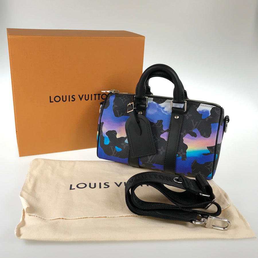 LOUIS VUITTON Monogram Eclipse Keepall Bandouliere 25 M21430 Hand bag