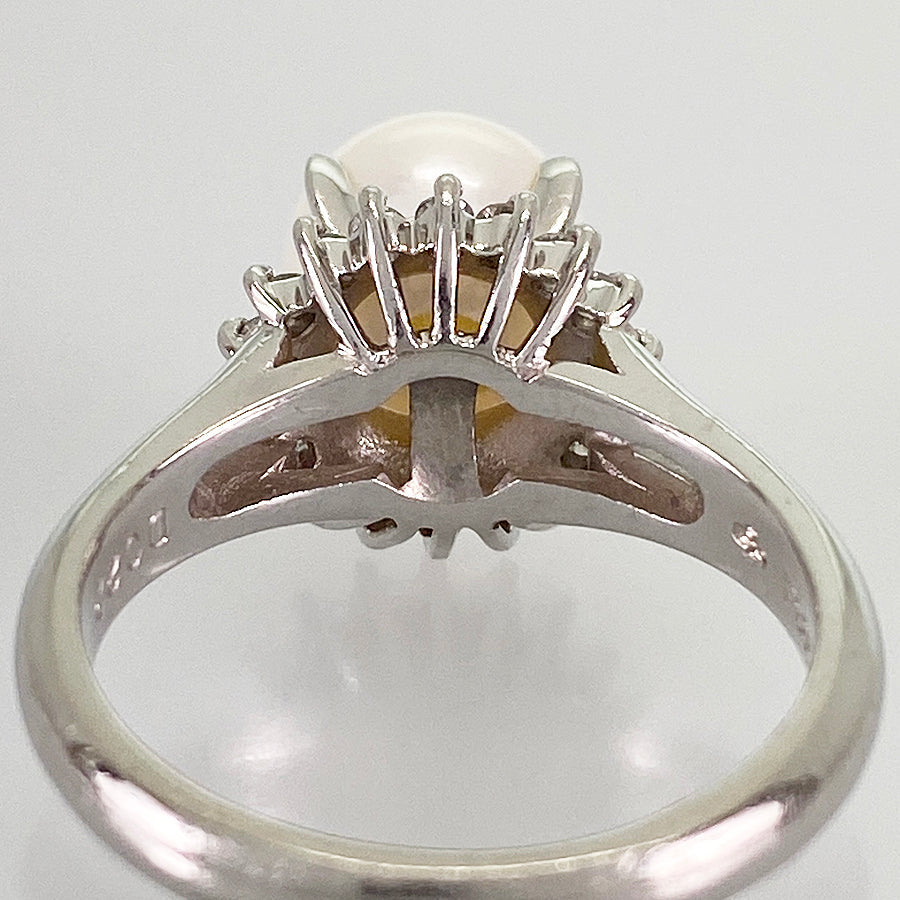 Ring Platinum Akoya Pearl