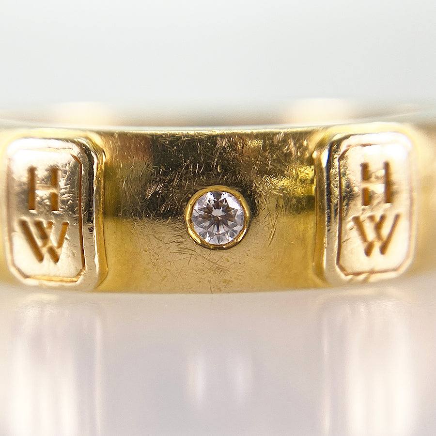 HARRY WINSTON HW logo band Ring