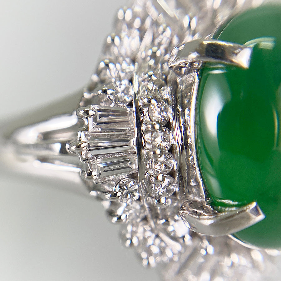 Ring Platinum Jade - Jadeite