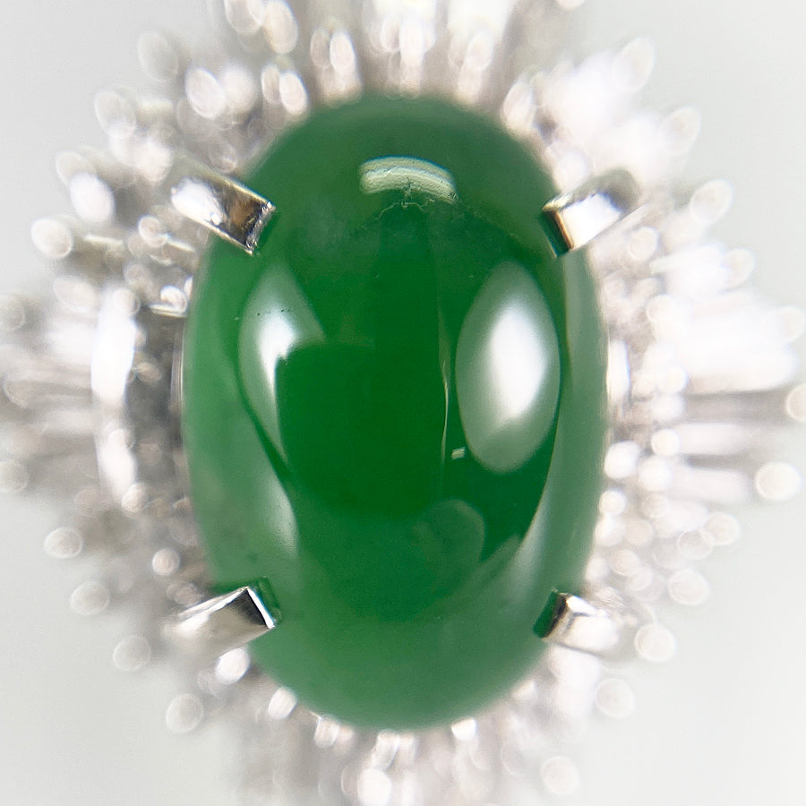 Ring Platinum Jade - Jadeite
