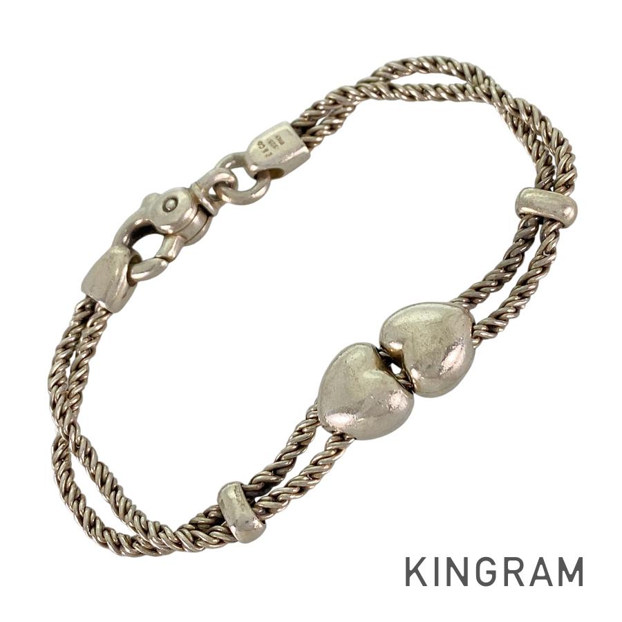 TIFFANY&Co. Double Heart Double rope Bracelet