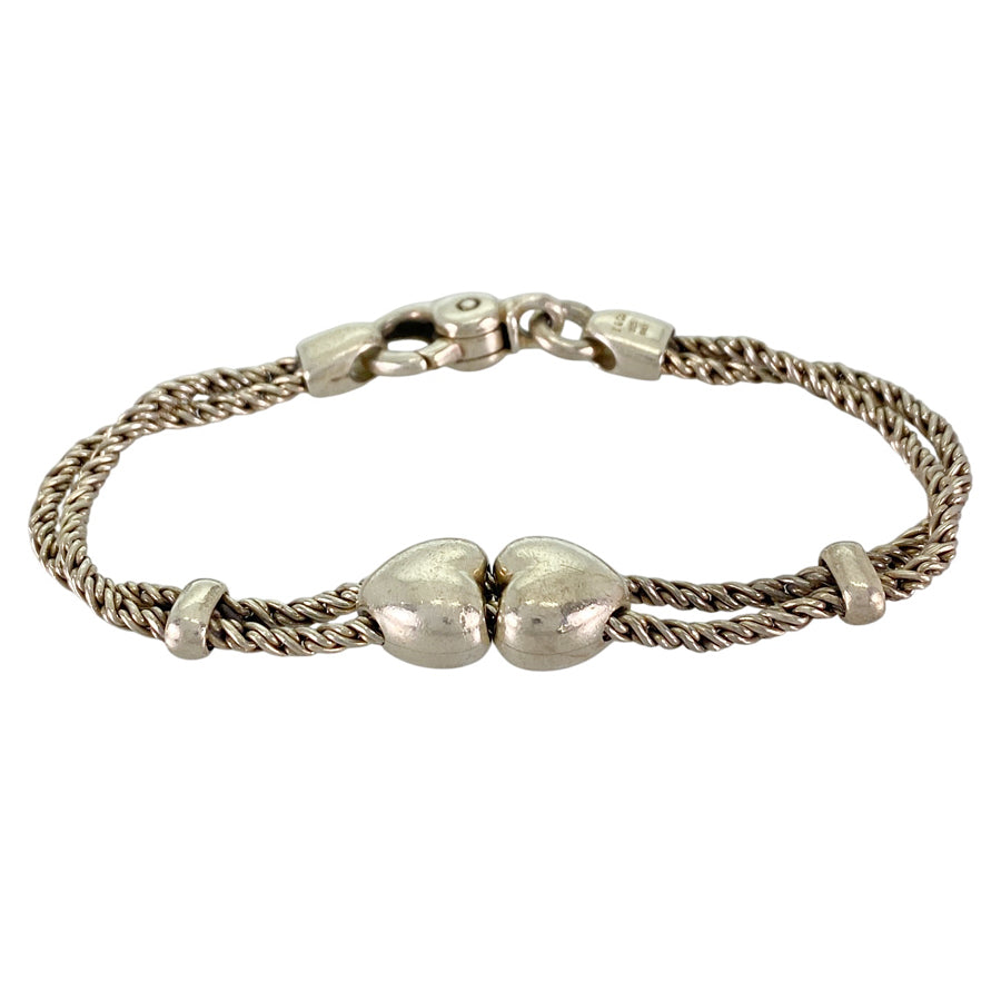 TIFFANY&Co. Double Heart Double rope Bracelet