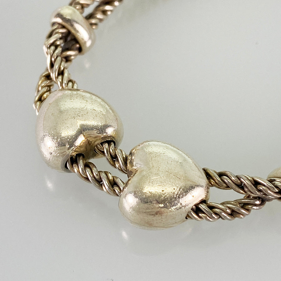 TIFFANY&Co. Double Heart Double rope Bracelet