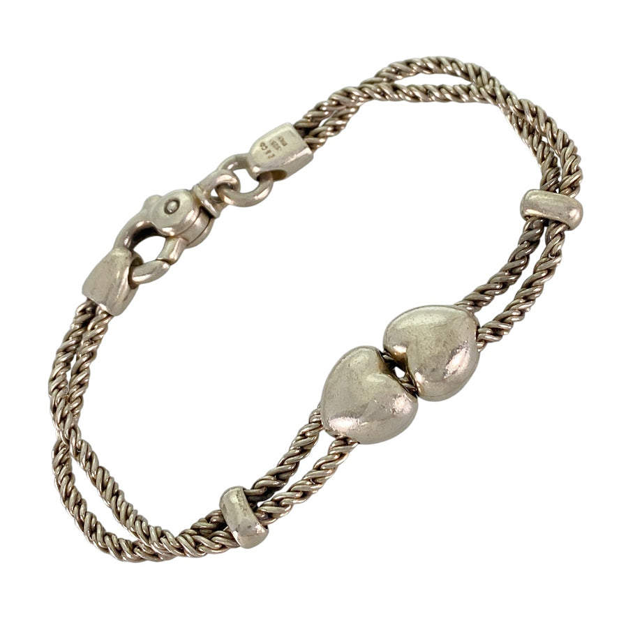 TIFFANY&Co. Double Heart Double rope Bracelet