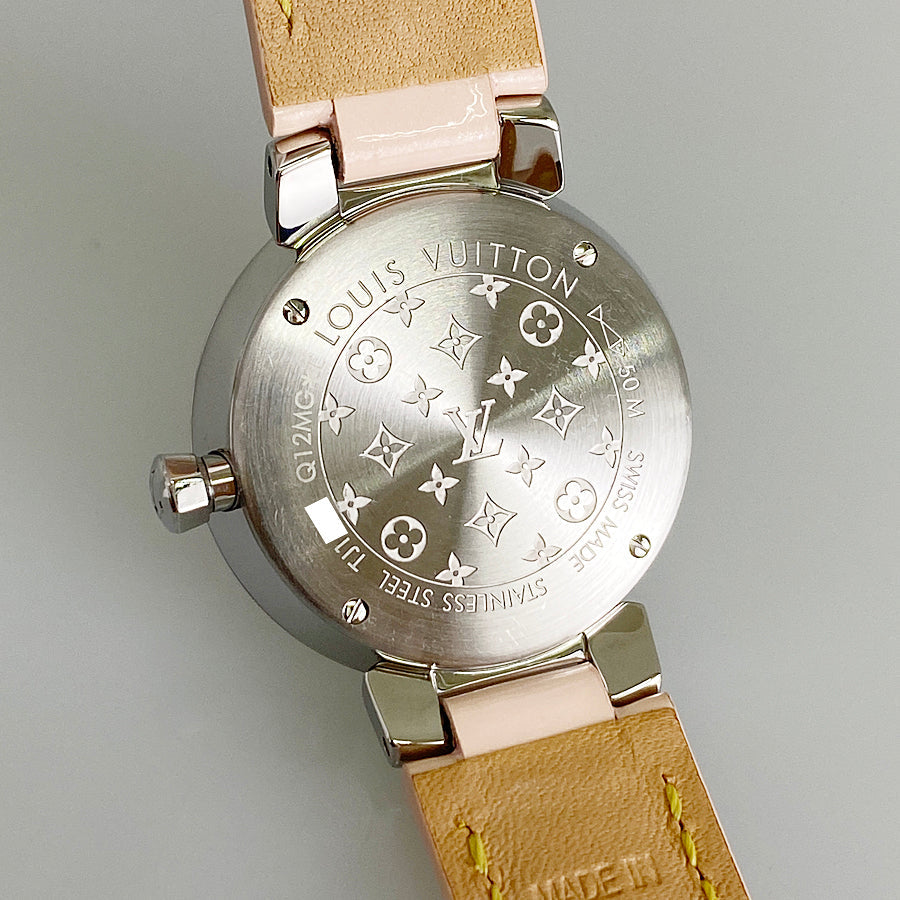 LOUIS VUITTON Monogram Vernis Tambour Q12MG Women's Watch