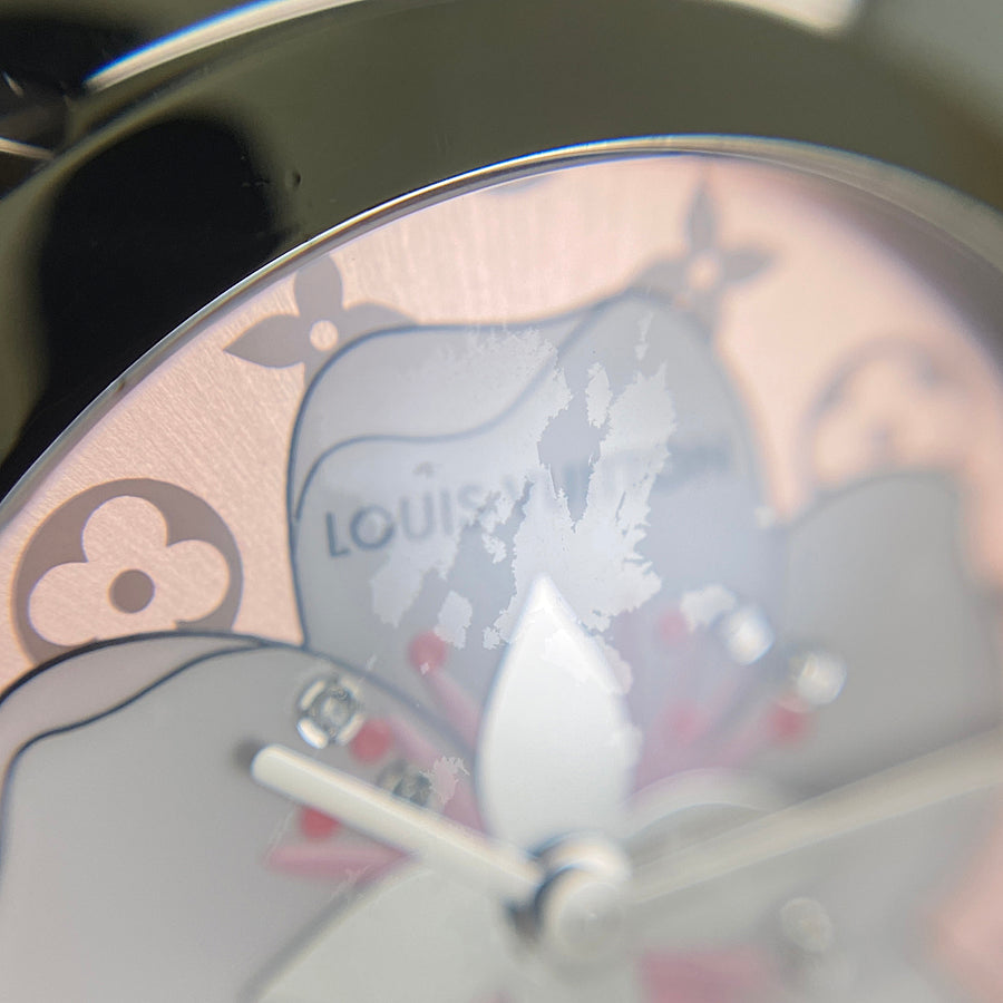 LOUIS VUITTON Monogram Vernis Tambour Q12MG Women's Watch