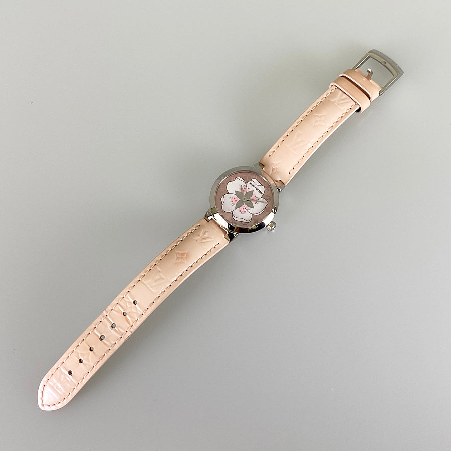 LOUIS VUITTON Monogram Vernis Tambour Q12MG Women's Watch
