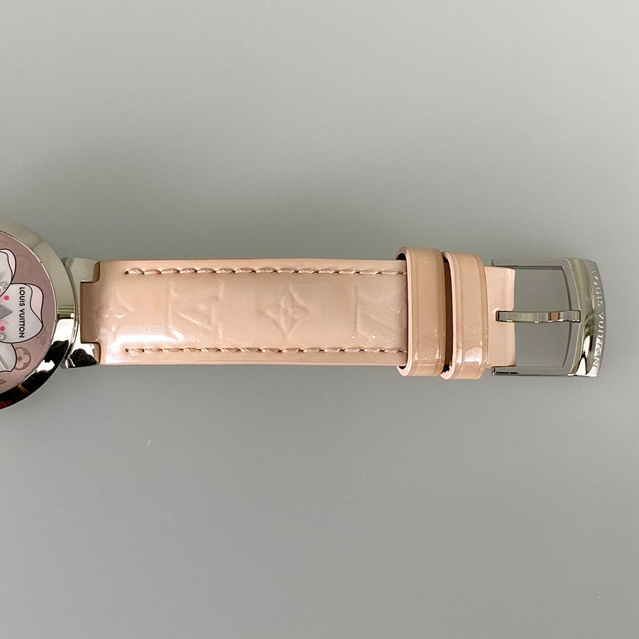 LOUIS VUITTON Monogram Vernis Tambour Q12MG Women's Watch