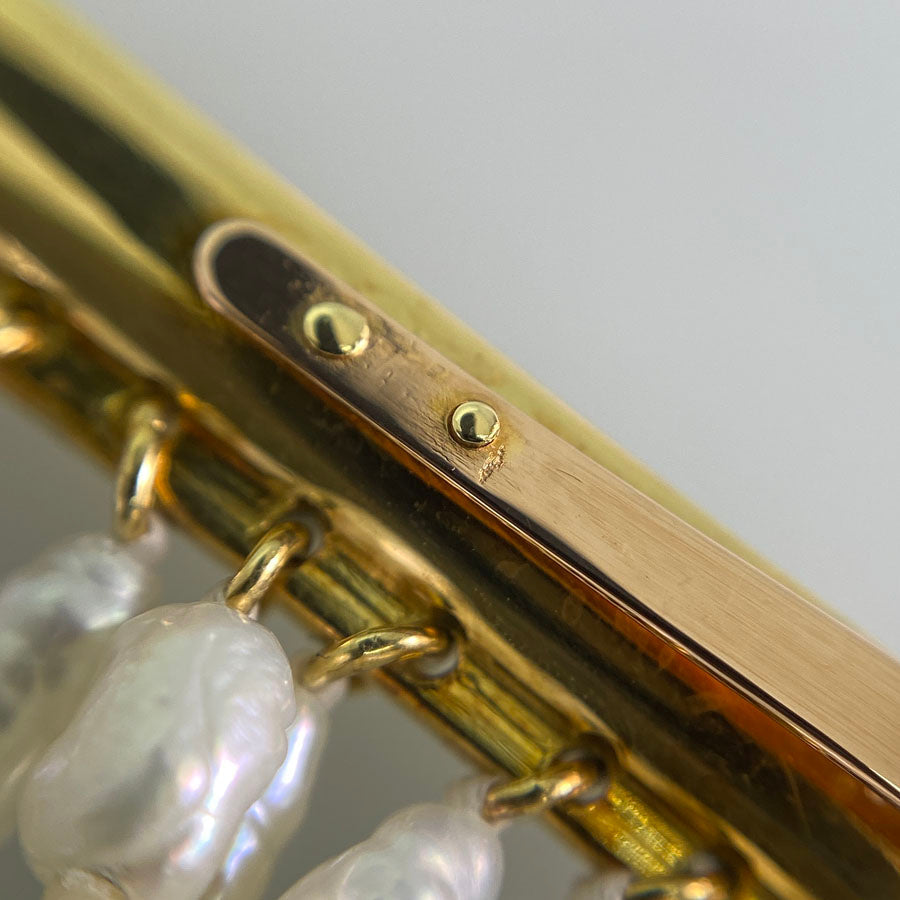 Necklace Yellow gold Keshi Pearl