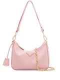 Prada Women Re-Edition Leather Shoulder Bag