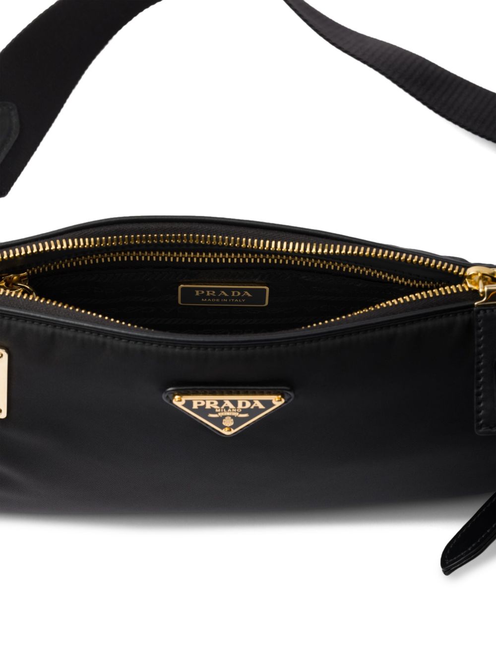 Prada Women Re-Nylon And Leather Shoulder Bag