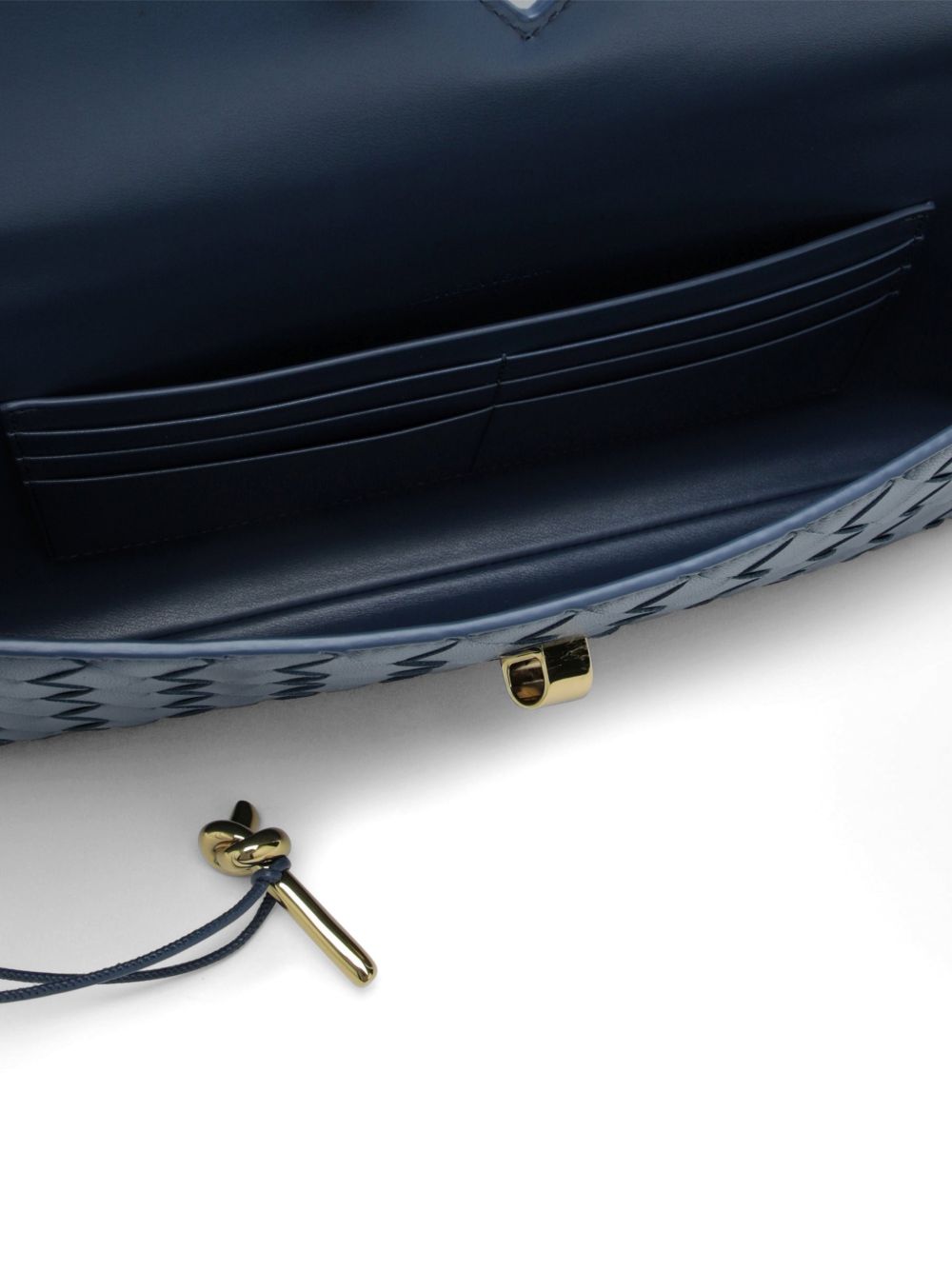 Bottega Veneta Women Andiamo Leather Clutch