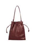 Celine Women Crystal Pouch Small Leather Bucket Bag