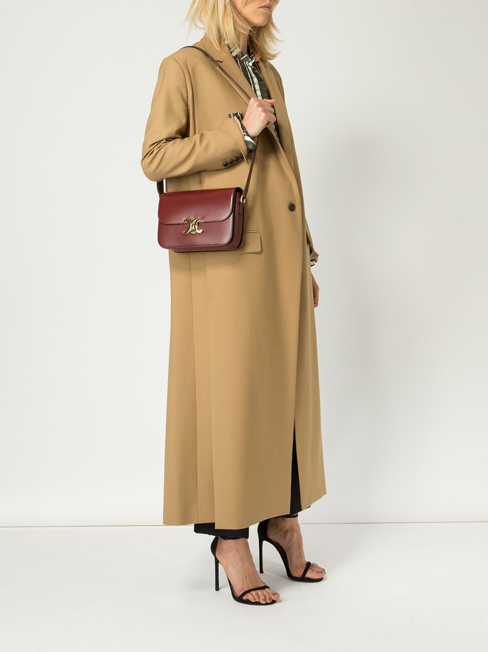 Celine Women Classique Triomphe Leather Crossbody Bag