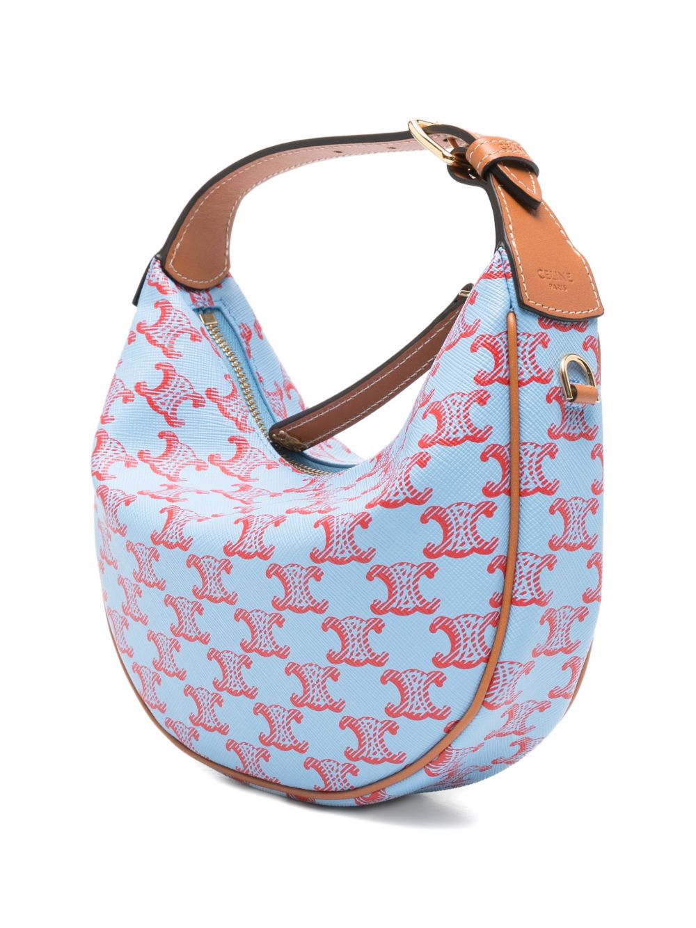 Celine Women Lulu Teen Triomphe Canvas Hobo Bag