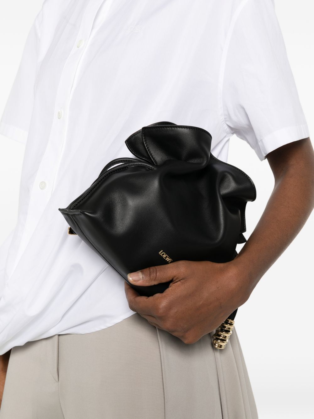 Loewe Women Flamenco Mini Leather Clutch