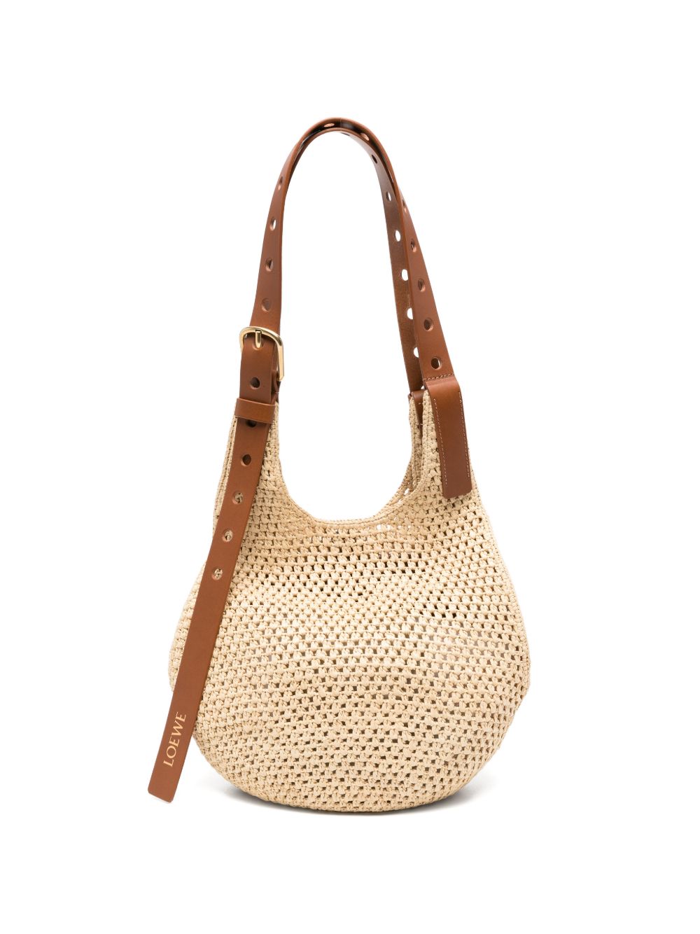 Loewe Paula's Ibiza Women Punch Hole Small Rafia Hobo Bag
