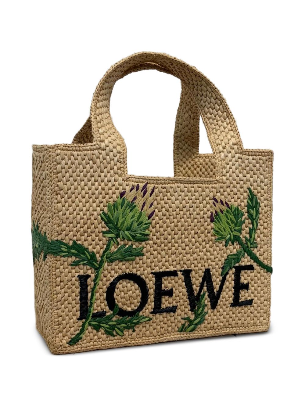 Loewe Paula's Ibiza Women Loewe Font Small Rafia Tote