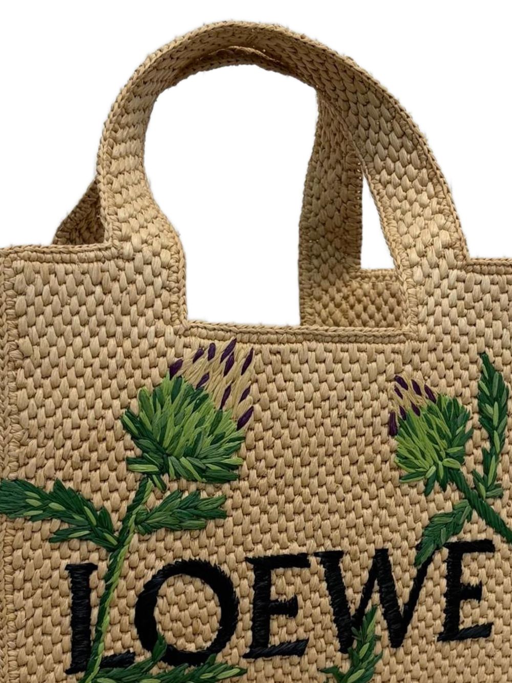 Loewe Paula's Ibiza Women Loewe Font Small Rafia Tote