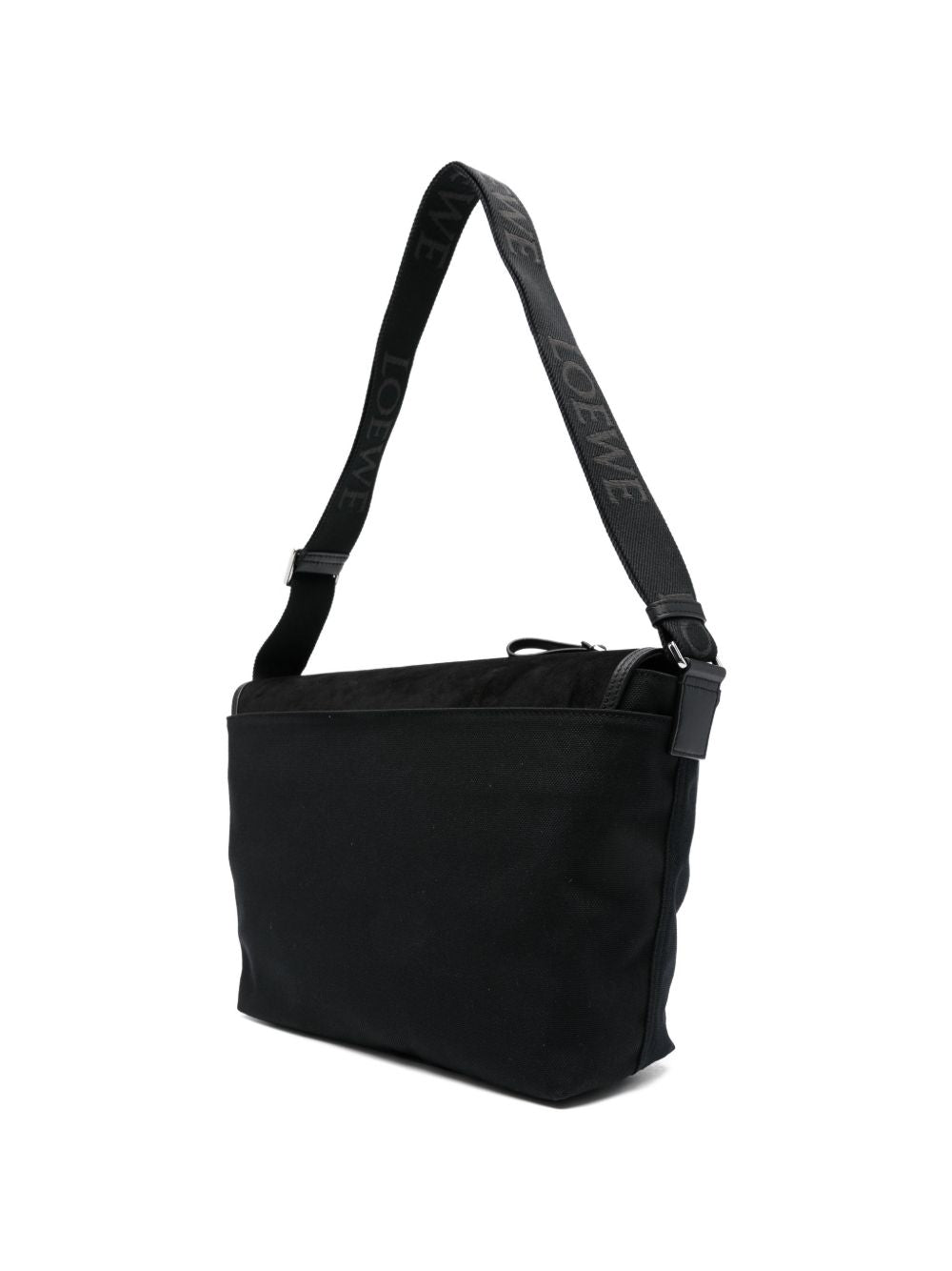 Loewe Men Flex Medium Canvas And Suede Crossbody Bag