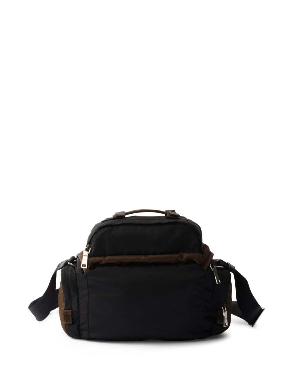 Prada Men Re-Nylon And Leather Crossbody Bag