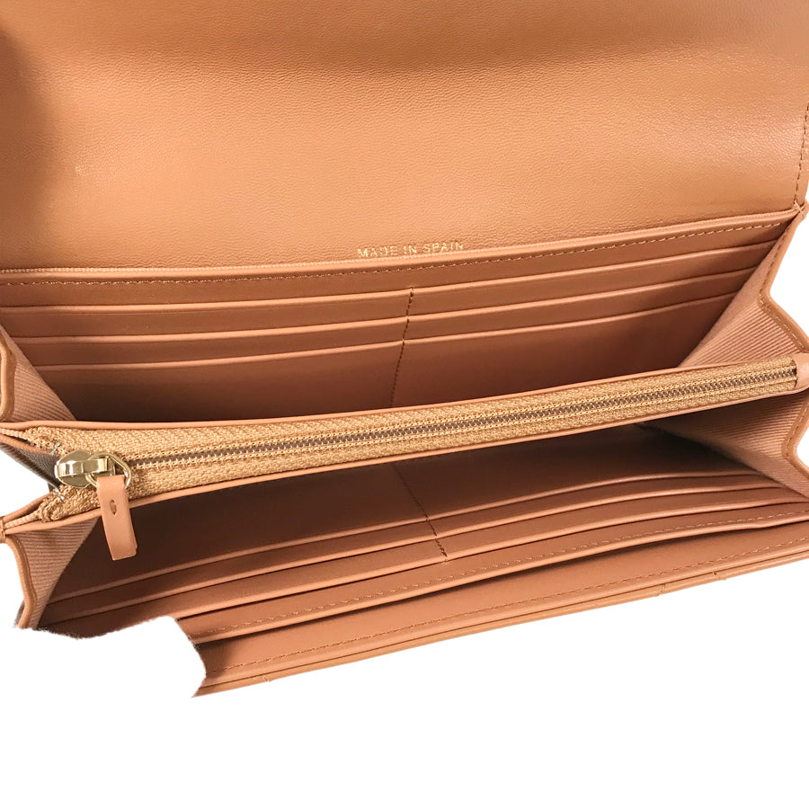 CHANEL Matelasse Long wallet Folding cover lid