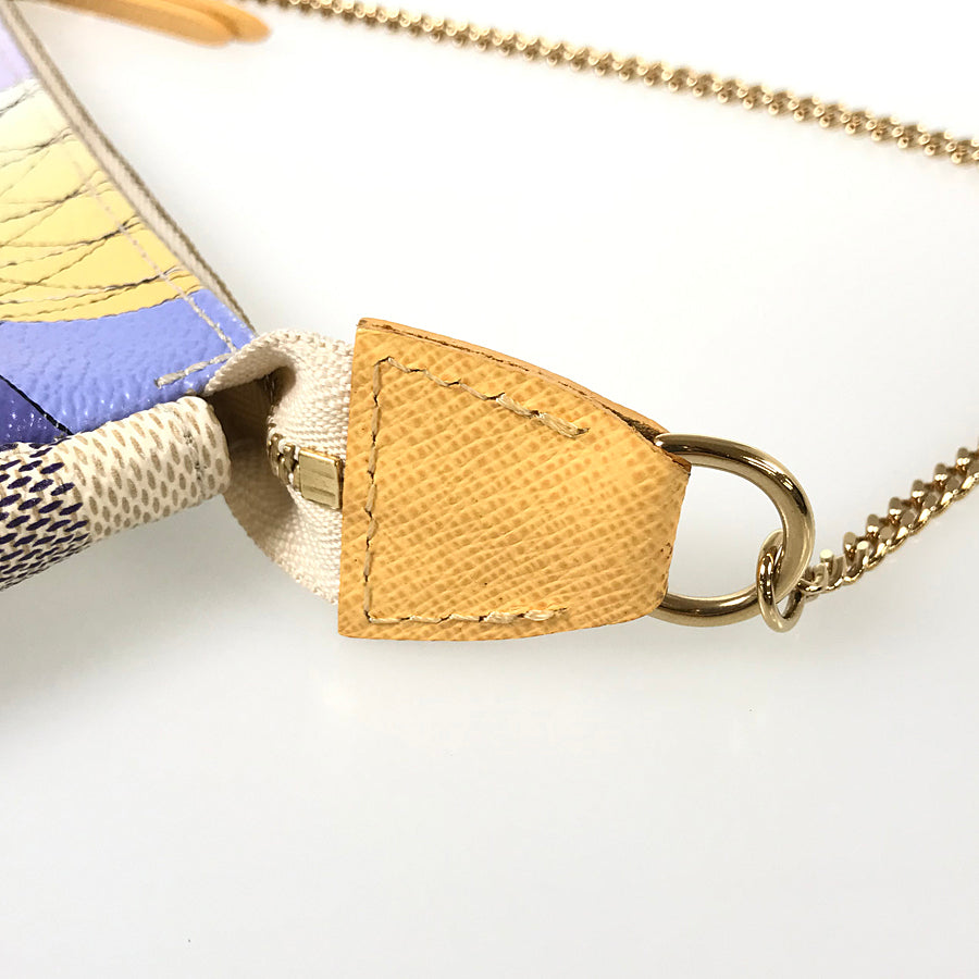 LOUIS VUITTON Damier Azur Mini Pochette Accessoires N63005 Pouch