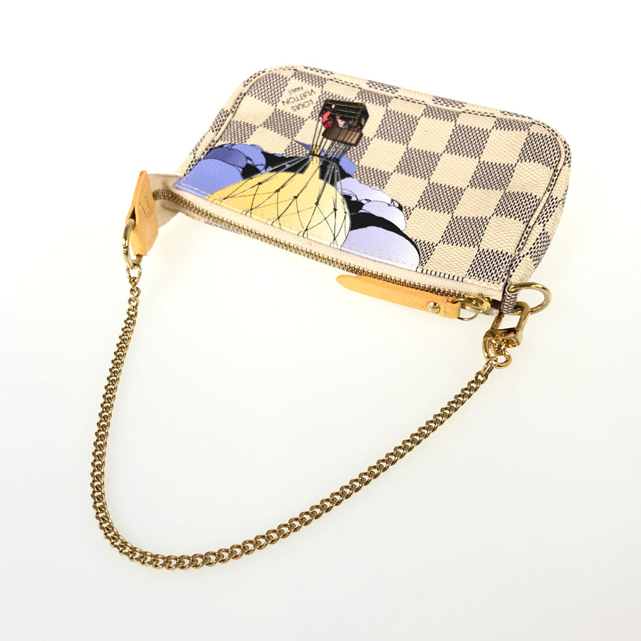 LOUIS VUITTON Damier Azur Mini Pochette Accessoires N63005 Pouch