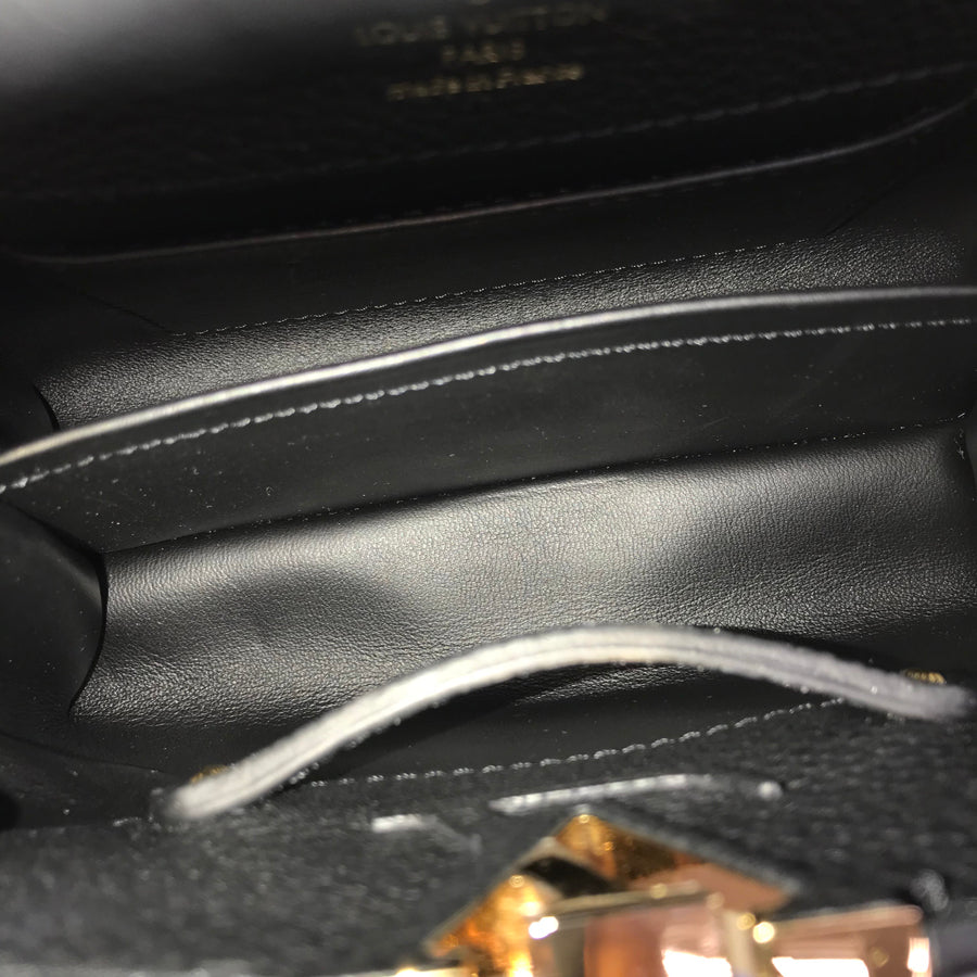 LOUIS VUITTON Taurillon Leather Capucines MINI M56071 Hand bag