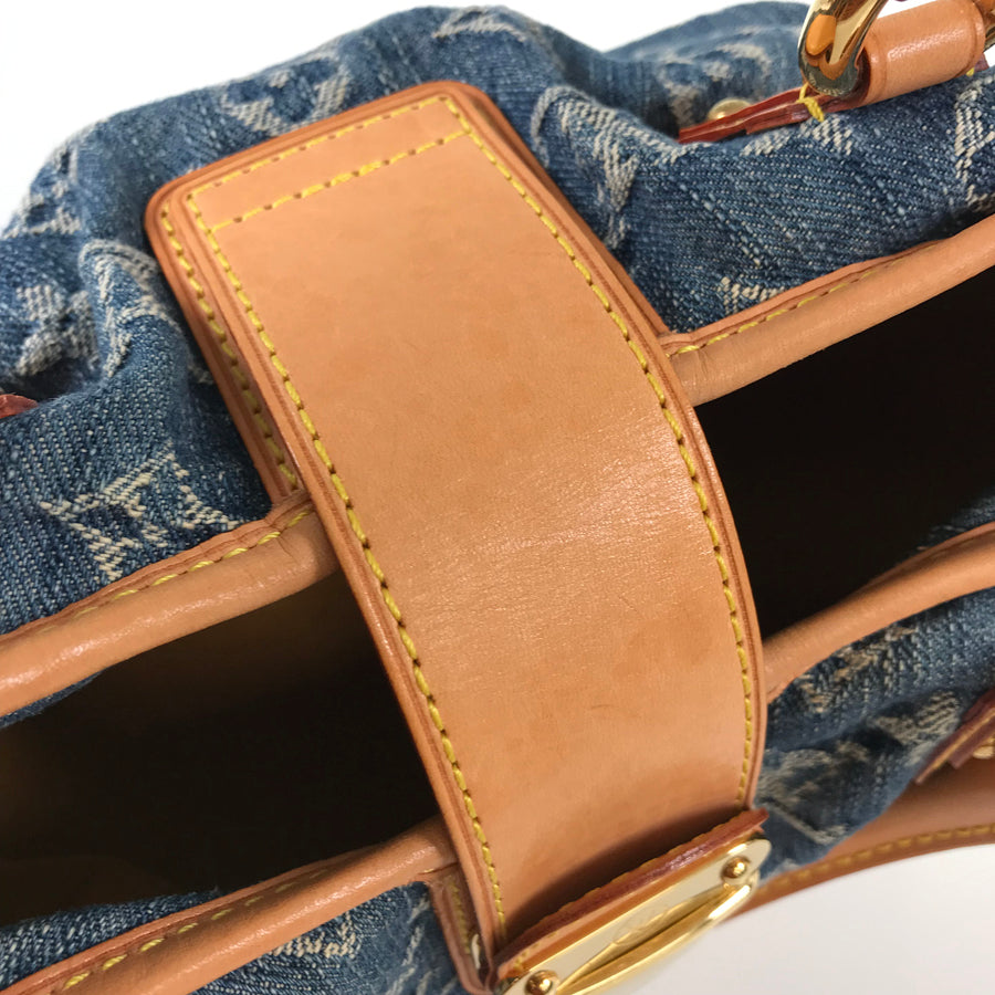 LOUIS VUITTON Monogram Denim Pleaty M95020 Hand bag