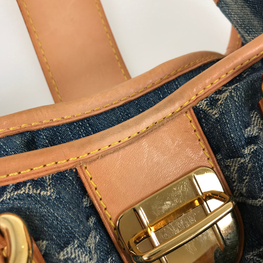 LOUIS VUITTON Monogram Denim Pleaty M95020 Hand bag