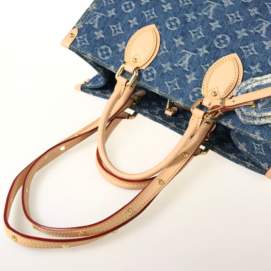LOUIS VUITTON Monogram Denim On The Go MM M46871 Tote bag