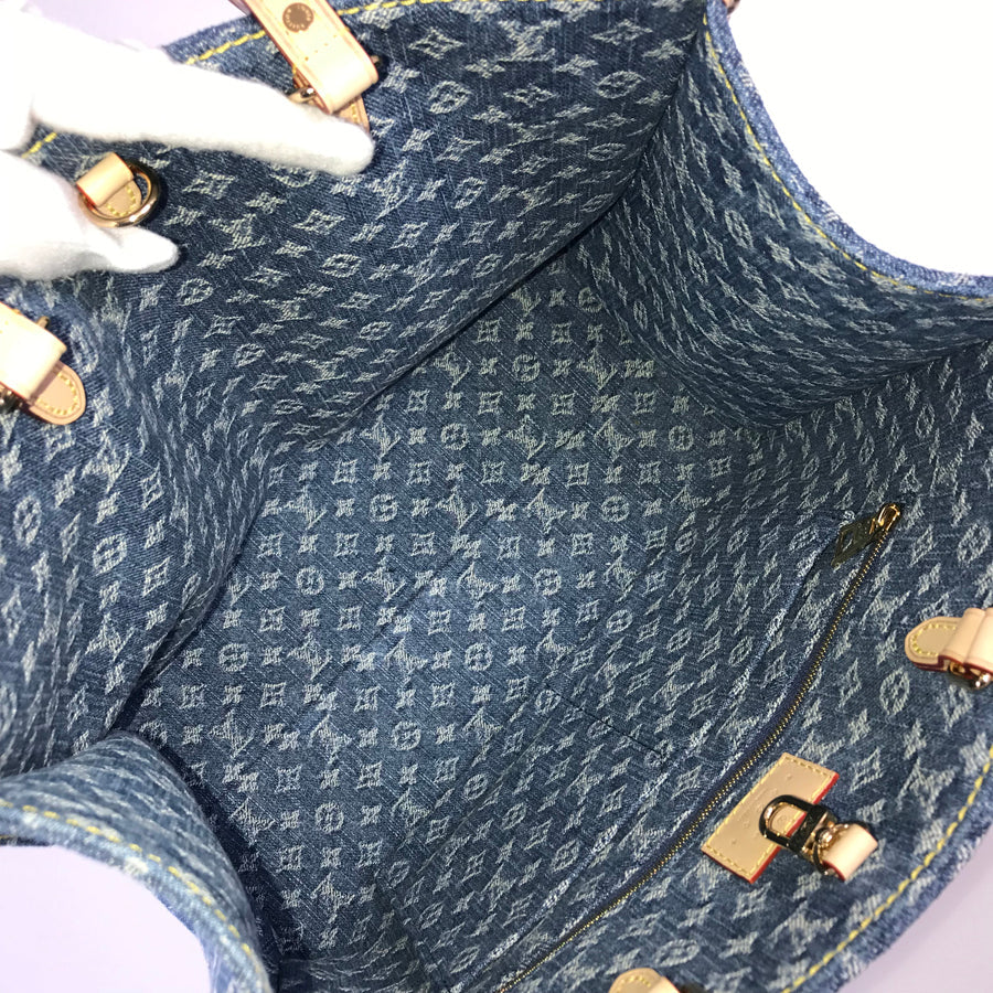 LOUIS VUITTON Monogram Denim On The Go MM M46871 Tote bag