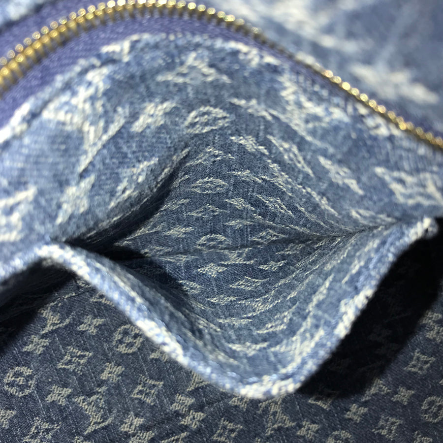 LOUIS VUITTON Monogram Denim On The Go MM M46871 Tote bag