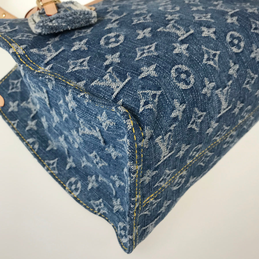 LOUIS VUITTON Monogram Denim On The Go MM M46871 Tote bag