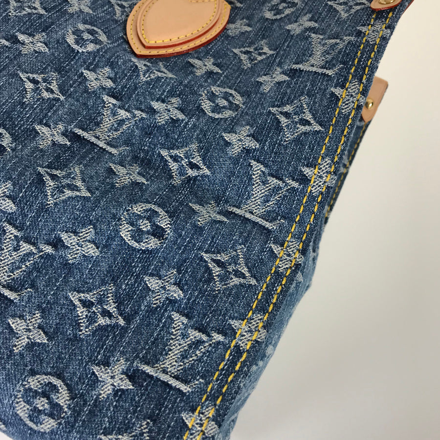 LOUIS VUITTON Monogram Denim On The Go MM M46871 Tote bag