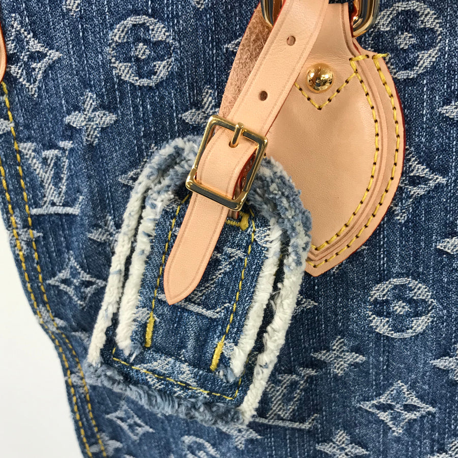 LOUIS VUITTON Monogram Denim On The Go MM M46871 Tote bag