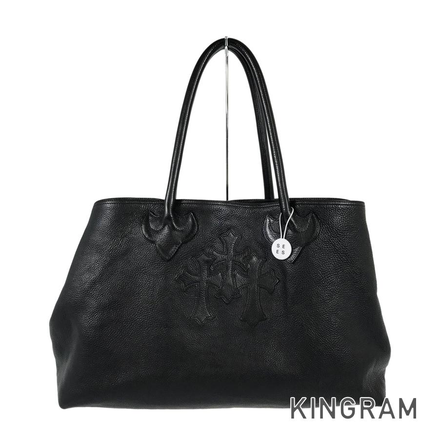 CHROME HEARTS 3 Cemetery Cross Patch Tote bag